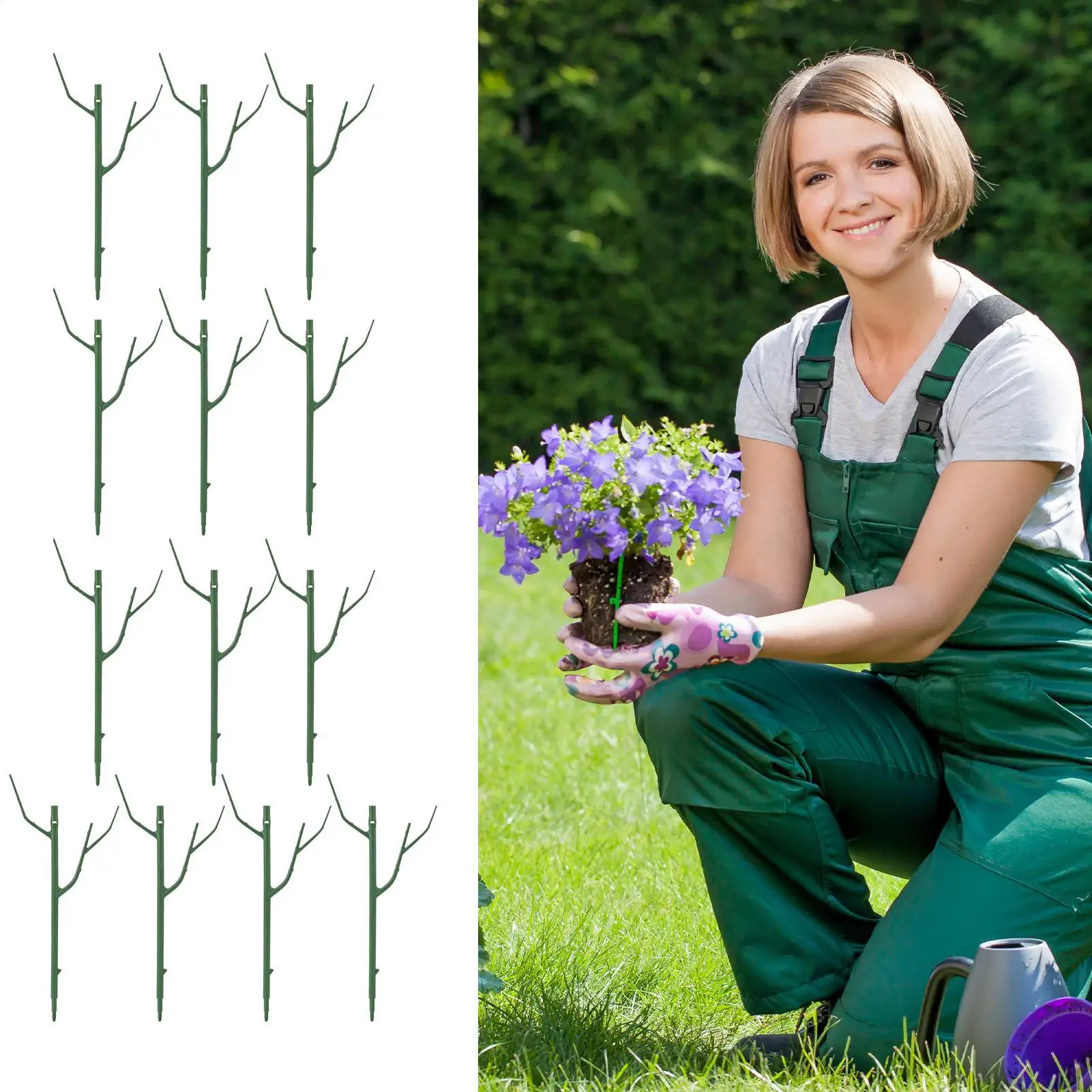 Plant Support Vine Plant Support Detachable Fake Branches Design Stackable Holder 10 Pieces For Flower Outdoor Indoor House
