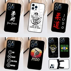 Judo BJJ Jiu Jitsu Cover Case For iPhone 14 Pro 11 16 15 Pro Max 12 13 Mini Plus XS X XR Funda