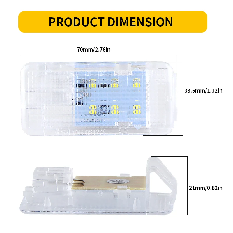 1PC White Car LED Interior Luggage Light Lamp For Renault Megane II Phase 2 2006-2008 Espace IV Twingo II 06-14 Twingo III 14-24
