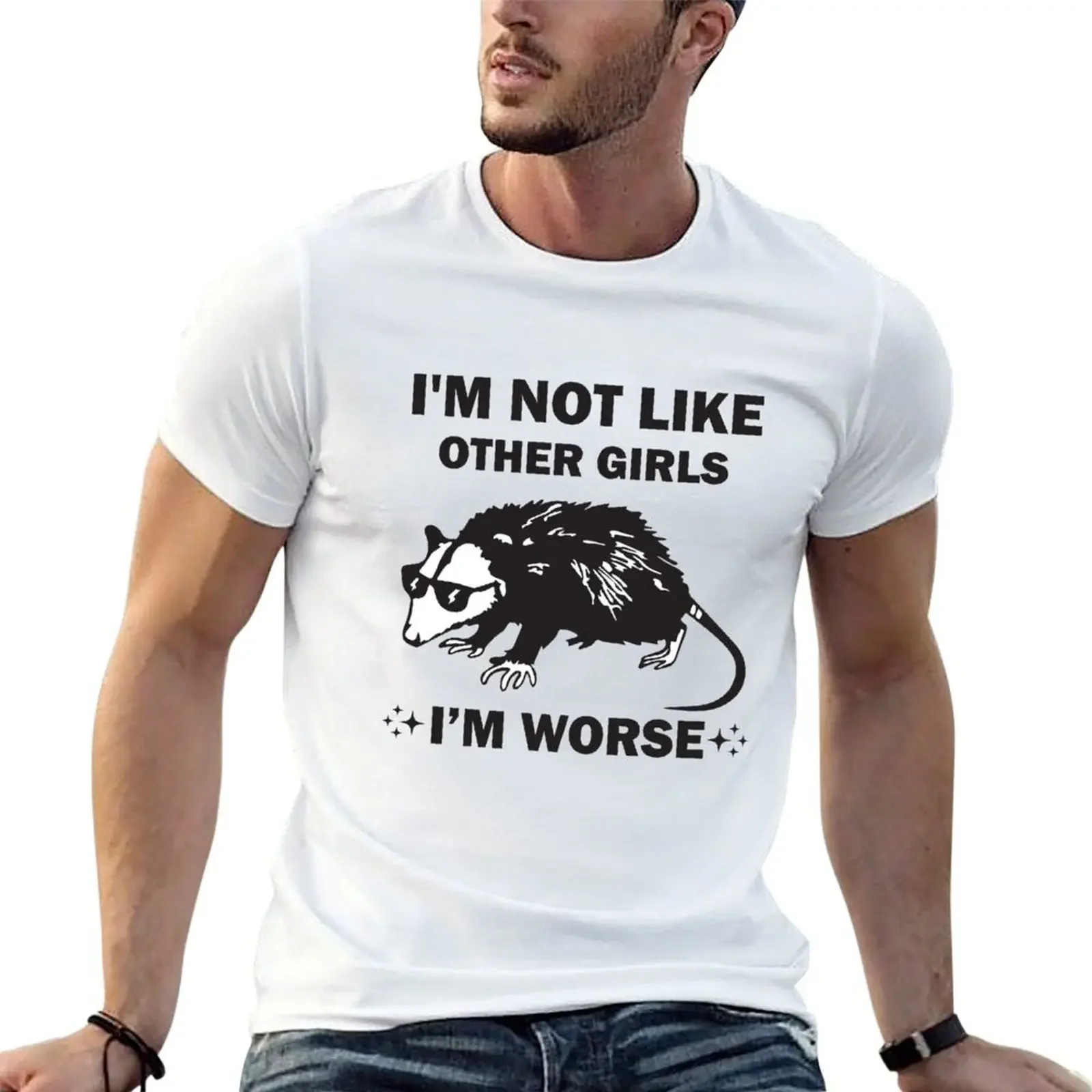 

Possum I’m not like other girls I’m worse Phalangeriformes T-shirt plus sizes funnys customs plus size tops t shirt men