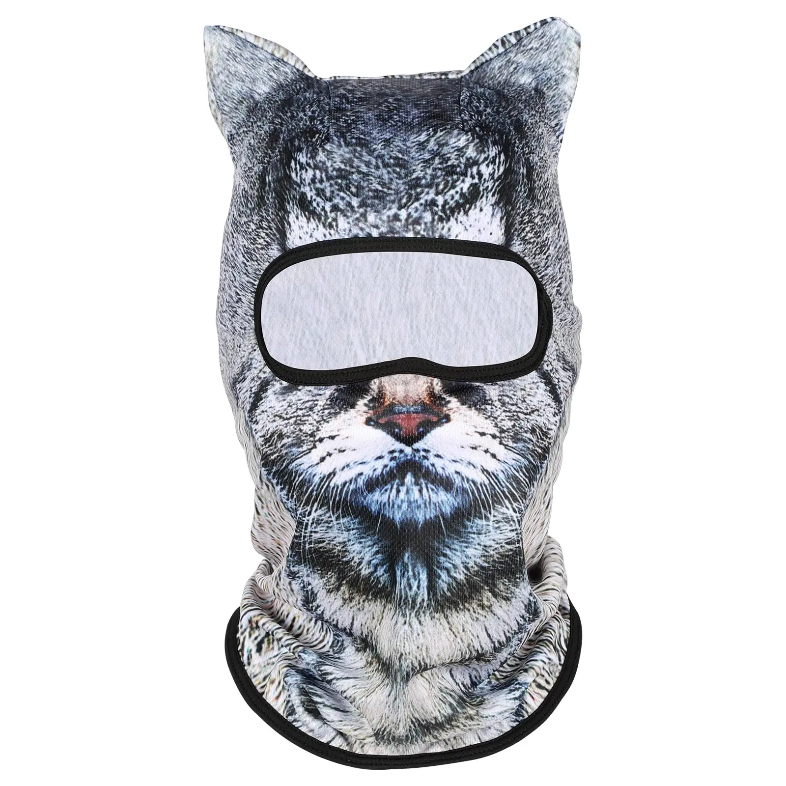 3D-Katzen-Tier-Ski-Sturmhaube, Skimaske mit Ohren, geeignet für Musikfestivals, Raves, Ski, Halloween oder Party im Freien – Detail 7
