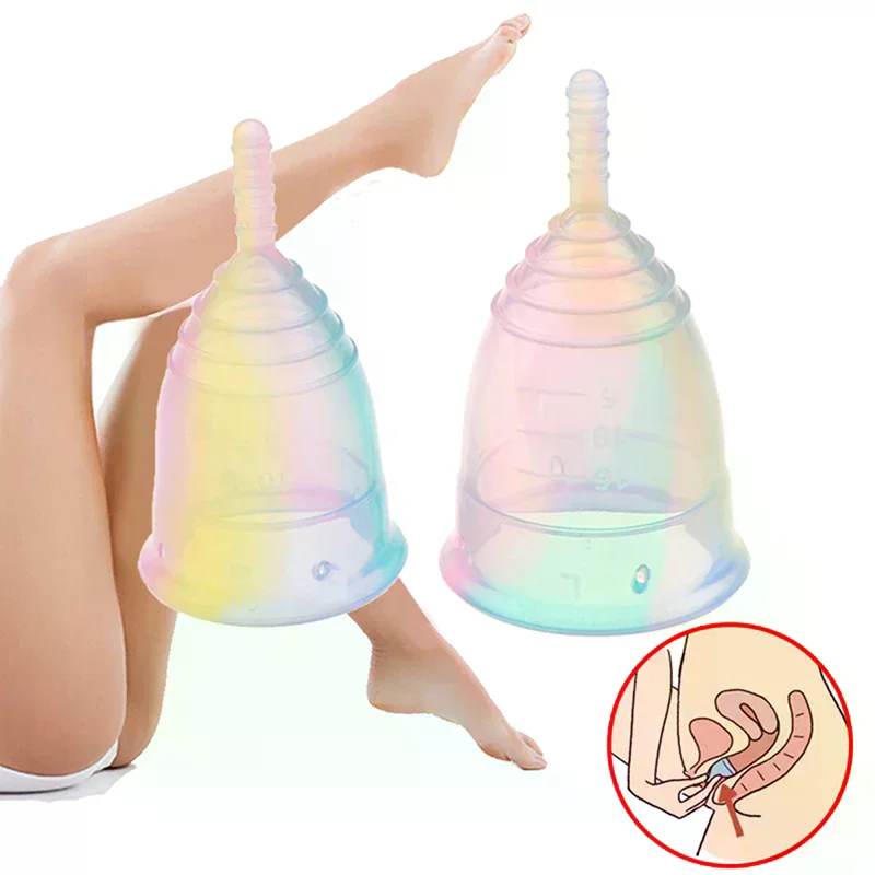 Storage Case Portable Menstrual Cup Medical Silicone Leak-proof Lady Women Period With Feminine Hygiene Product