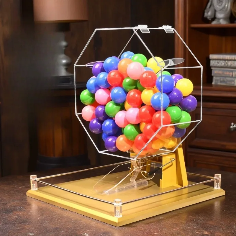 Red Lucky Ball Machine, Ping Pong Ball Prize Draw Machine, Number Selection Event, Two-Color Ball Machine