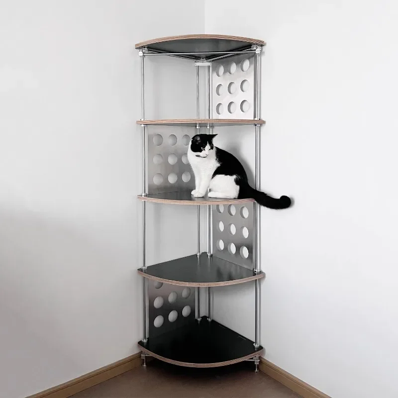 Stainless steel corner storage acrylic antique display stand