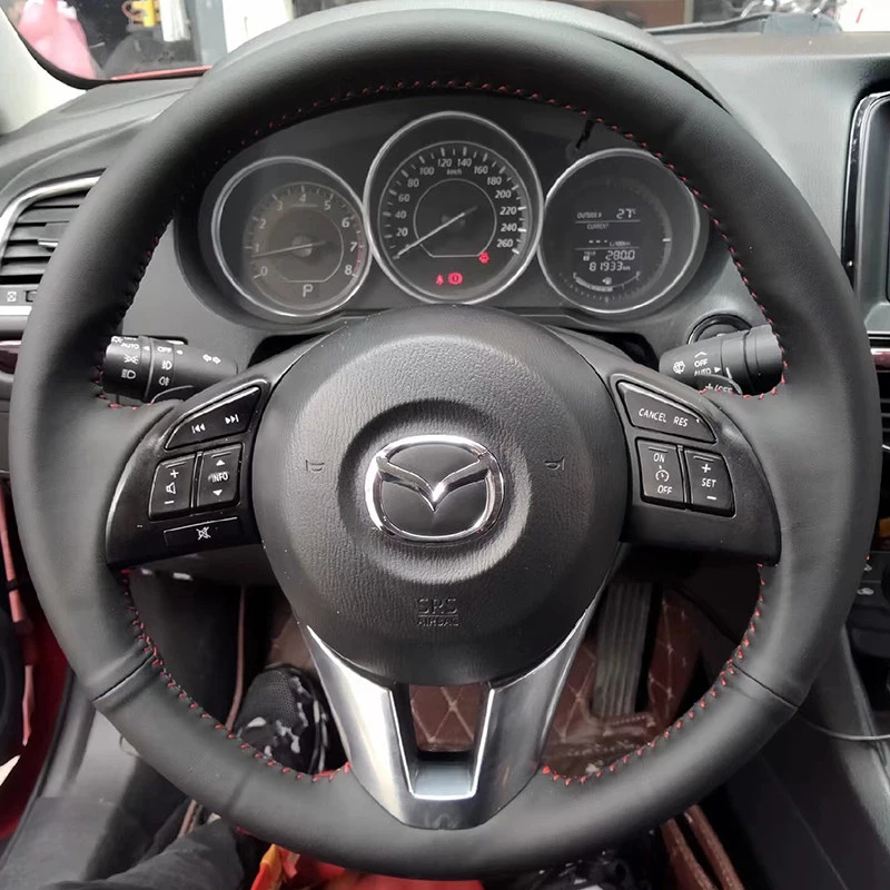 

Car Steering Wheel Cover for Mazda 3 Axela Atenza 2014-2017 CX5 CX-5 Mazda 2 2013 2014 2015 CX4 CX-4 2016 Microfiber Leather
