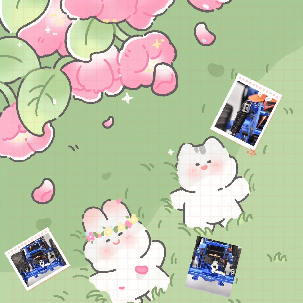 GPM Ograniczniki skoku zawieszenia przedniego i tylnego do LOSI 1/18 Mini LMT, części zawieszenia wyścigowego