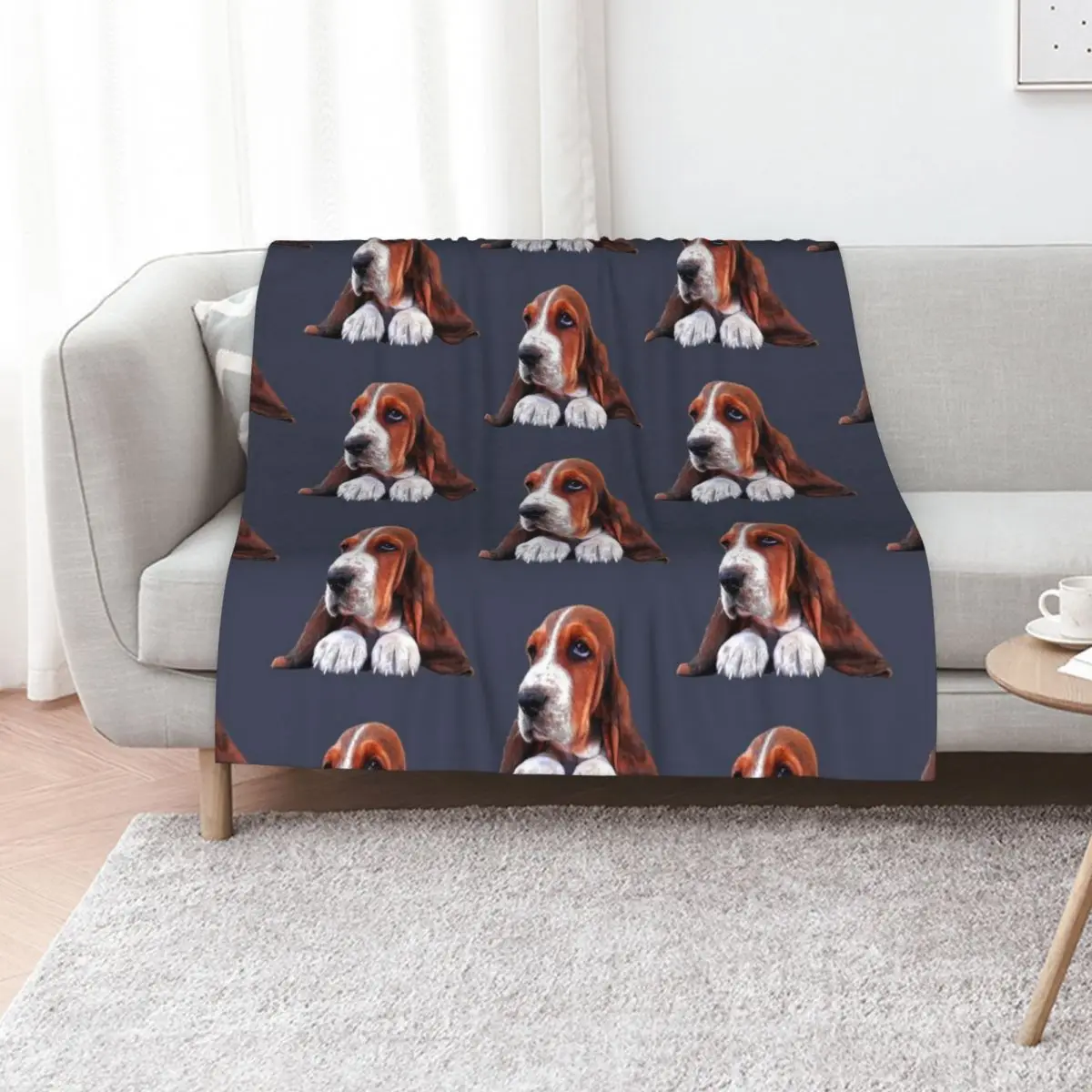 Basset Hound Puppy Dog Throw Blanket Thermals For Travel Beautifuls Baby Decorative Beds Plaid halloween Blankets