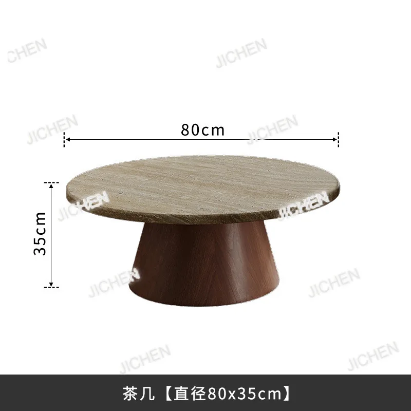 JCQ Neu Versandte Artik طاولة القهوة الطبيعية مزيج B & B غرفة المعيشة المنزلية طاولة الزاوية المستديرة #6