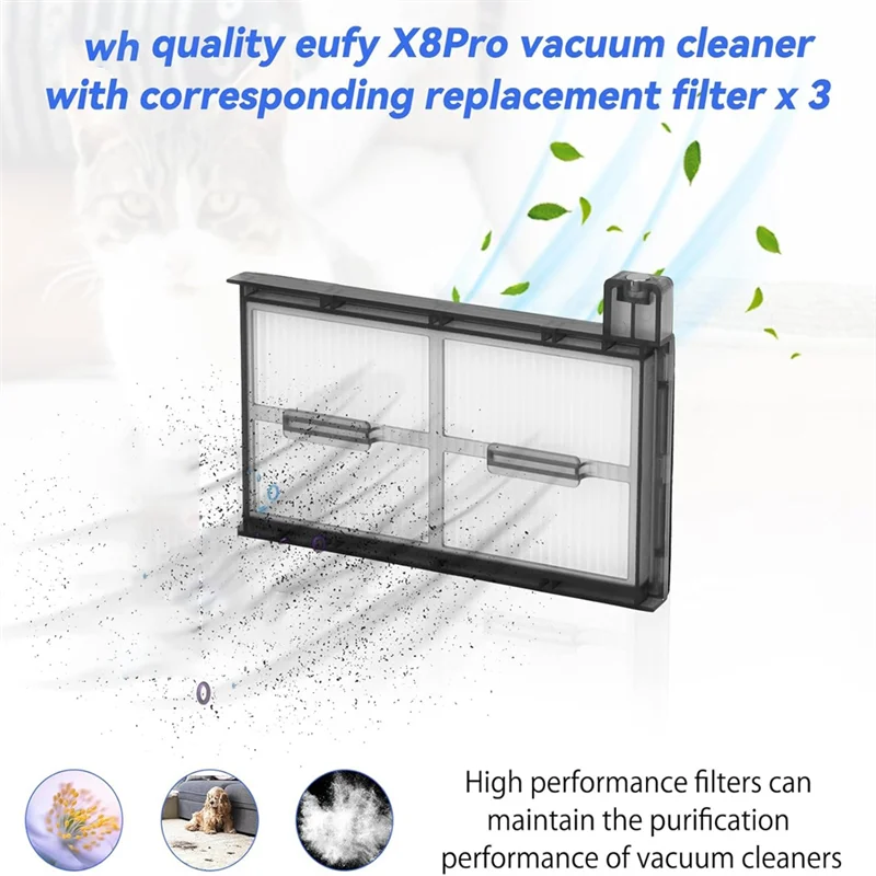 ABKO-22 قطعة ل Eufy X8 Pro سلسلة جهاز آلي لتنظيف الأتربة استبدال أجزاء X8 برو اكسسوارات عدة فرش رئيسية فرشاة