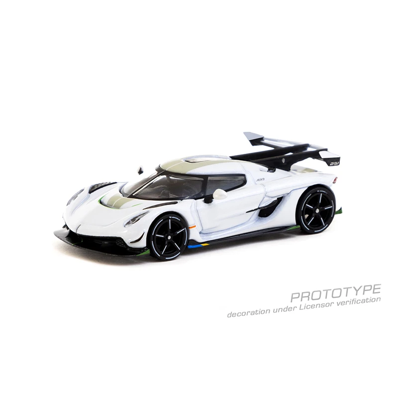 TW In Stock 1:64 Koenigsegg Jesko Attack White Diecast Car Model Collection Miniature Toy Tarmac Works