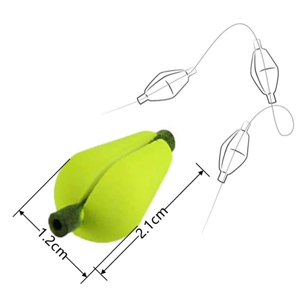 L79A 30Pcs EVA Teardrop Strike Fly Fishing Float Strike Indicator Fishing Bobbers for Fly Fishing Accessories
