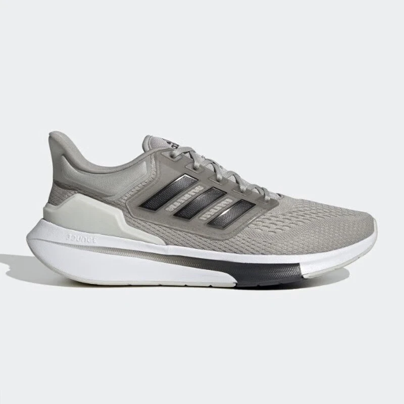 Adidas EQ21 series comfortable fabric shock-absorbing, anti slip, wear-resistant low top men's running shoes, gray