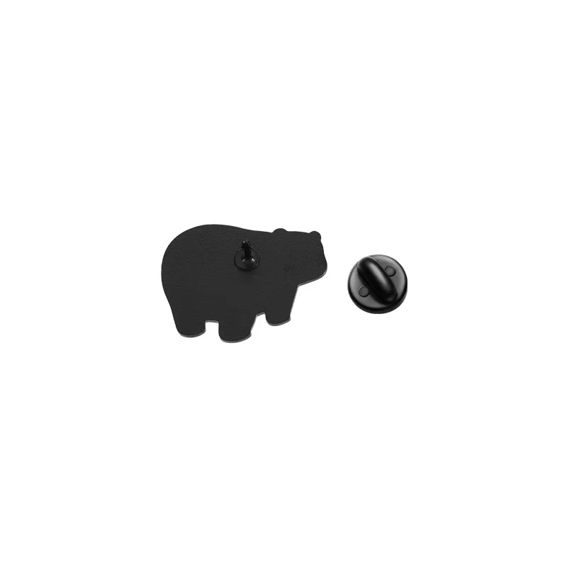 Cartoon Animal Series Enamel Pins Cute black bear brooch Lapel Pins Badge on Backpack Clothing Accessories Fashion Jewelry view 3