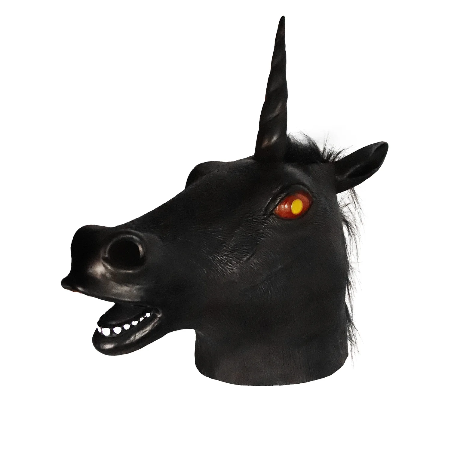 Einhorn-Kopfmaske für Erwachsene, Natürliche Latex-Einhorn-Kostümmaske für Halloween-Partys und Cosplay – Detail 9