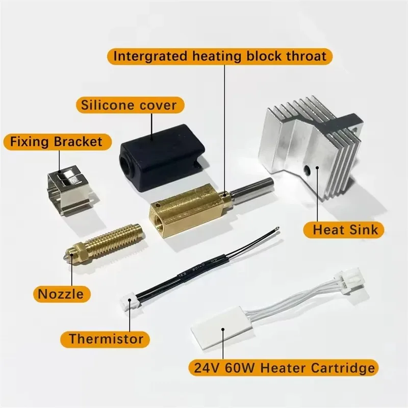 Upgrade 0.4MM Ceramic Hotend for Elegoo Centauri Carbon Print Head Extruder Kit Hot End Steel Brass Nozzle 3D Printer Parts - Image 4