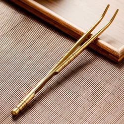 Brass Tea Clip Metal Toast Tong Pure Copper Toaster Bagel Bacon Tweezers Sugar Ice Tea Tong Teaware Kitchen Accessories Tool NEW