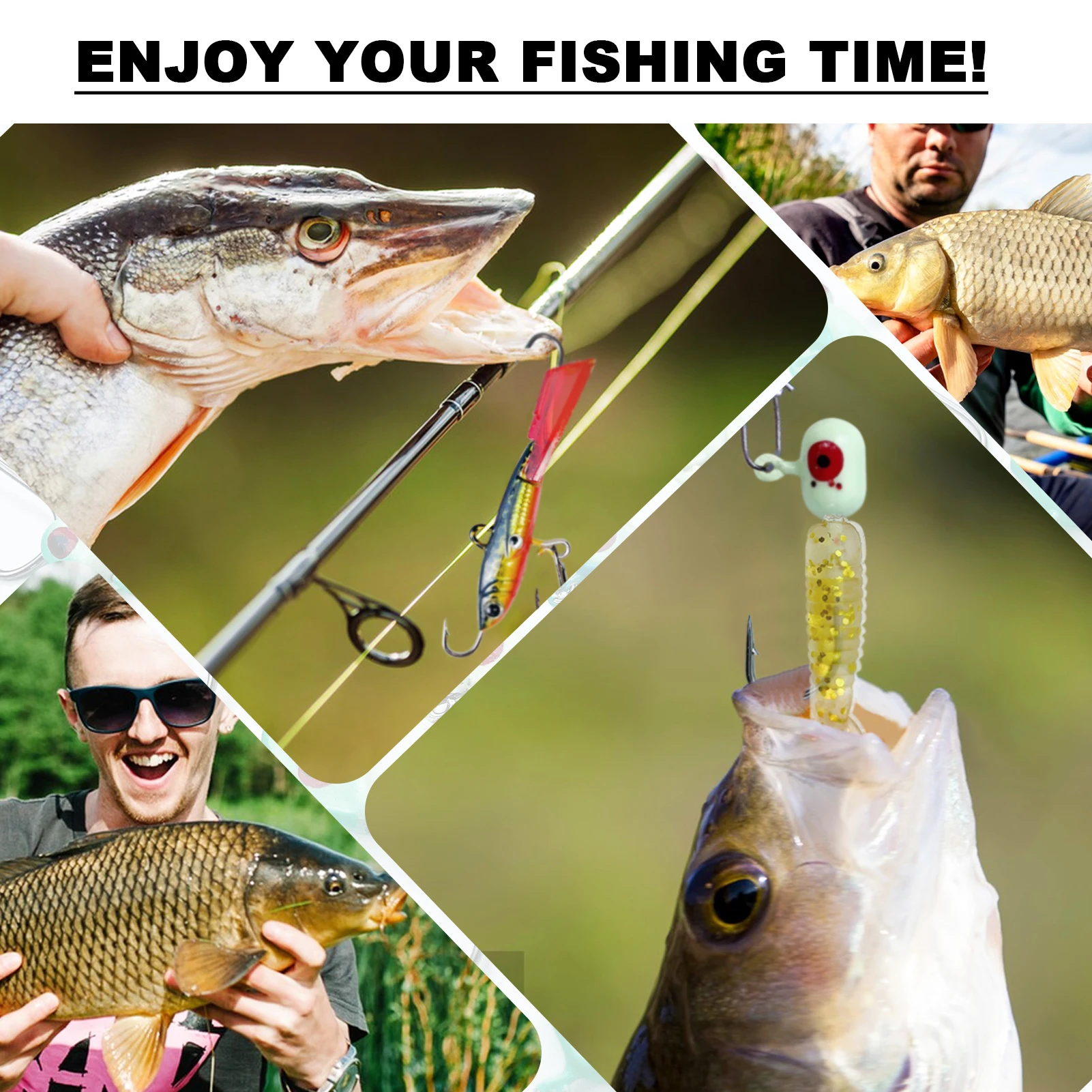 Kit pesca en hielo Free Fisher con señuelos y anzuelo afilado - imagen 5