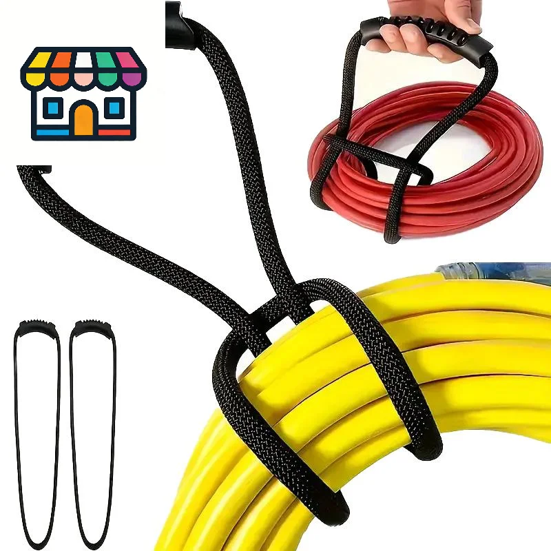 

Многофункциональный универсальный ремень для хранения с ручкой для дома, гаража, лодки, автофургона – идеальный органайзер для шлангов и кабелей