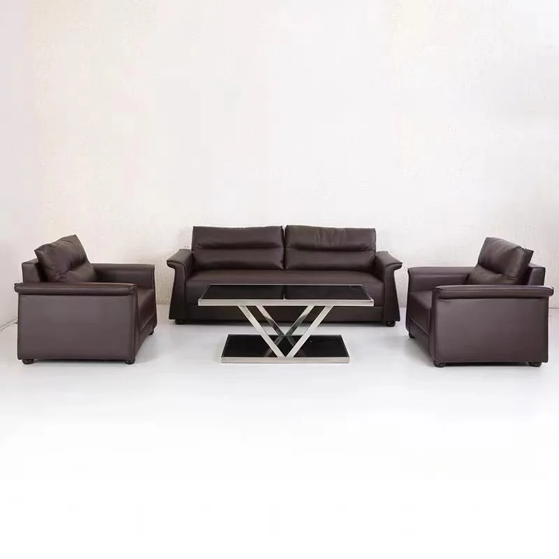 

Business office sofa coffee table combination, simple and modern, office, reception sofa three people