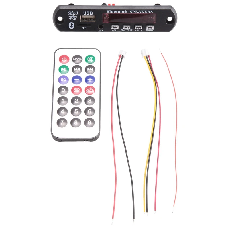 Smart-4X Bluetooth 5.0 MP3 ถอดรหัส DC 5V 12V รถวิทยุ FM โมดูลรองรับ TF USB AUX สําหรับโทรศัพท์รถยนต์