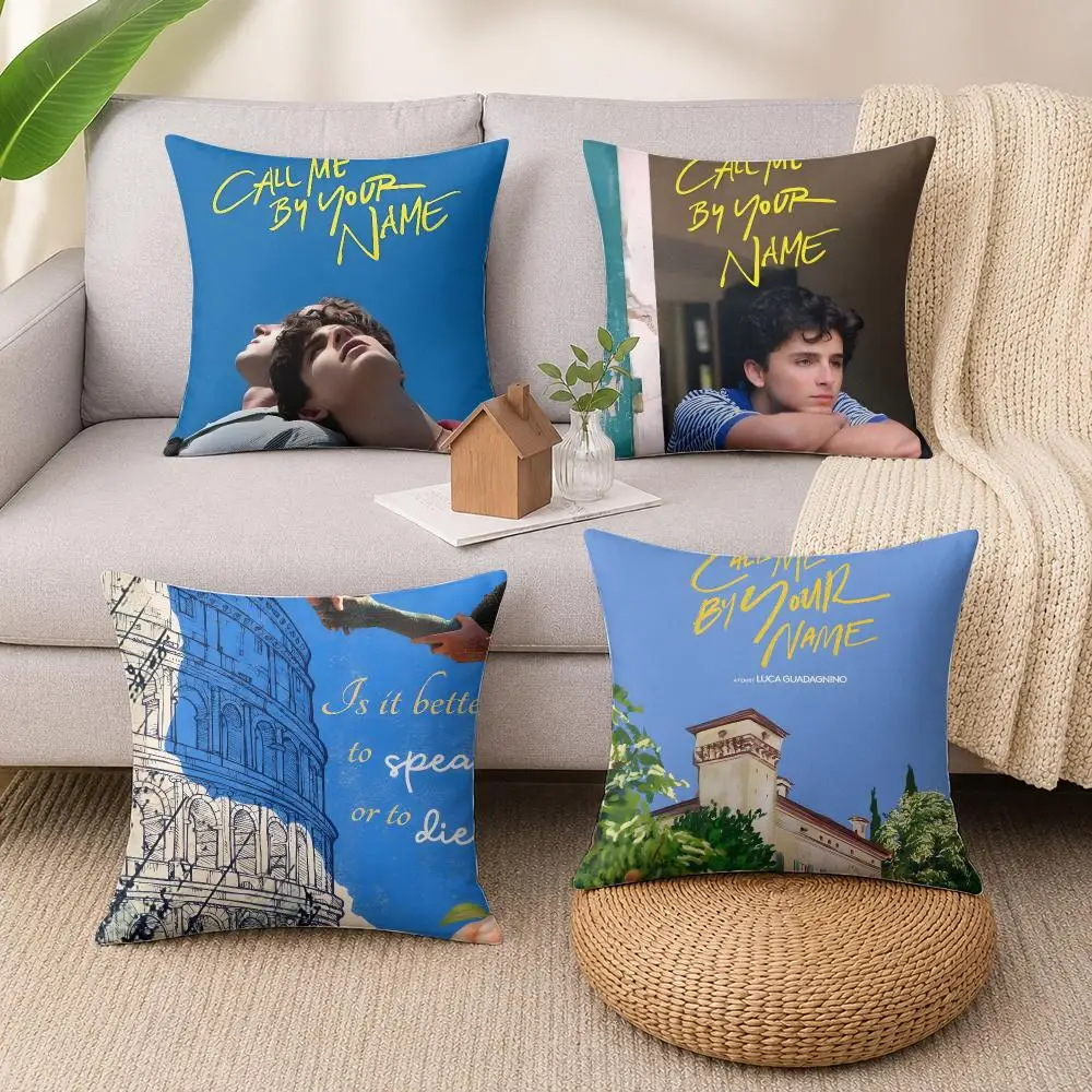 Movie C-Call Me By Your Name Cushion Cover Wrinkle-Resistant Short Plush Cushion Covers Breathable Machine-Washable