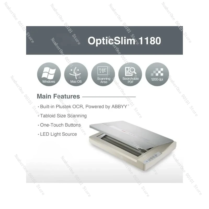 Large Format Flatbed Scanner OS 1180 - A3 / Tabloid/Legal Size scan, Up to 1200 DPI scan Resolution for Blueprints and Docu