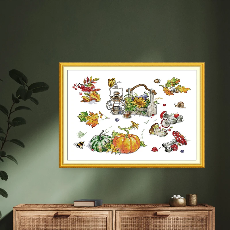 기쁨 일요일 가을 호박 패턴 크로스 스티치 키트 홈 인 - Home Decor Outlet 리뷰 및 가격