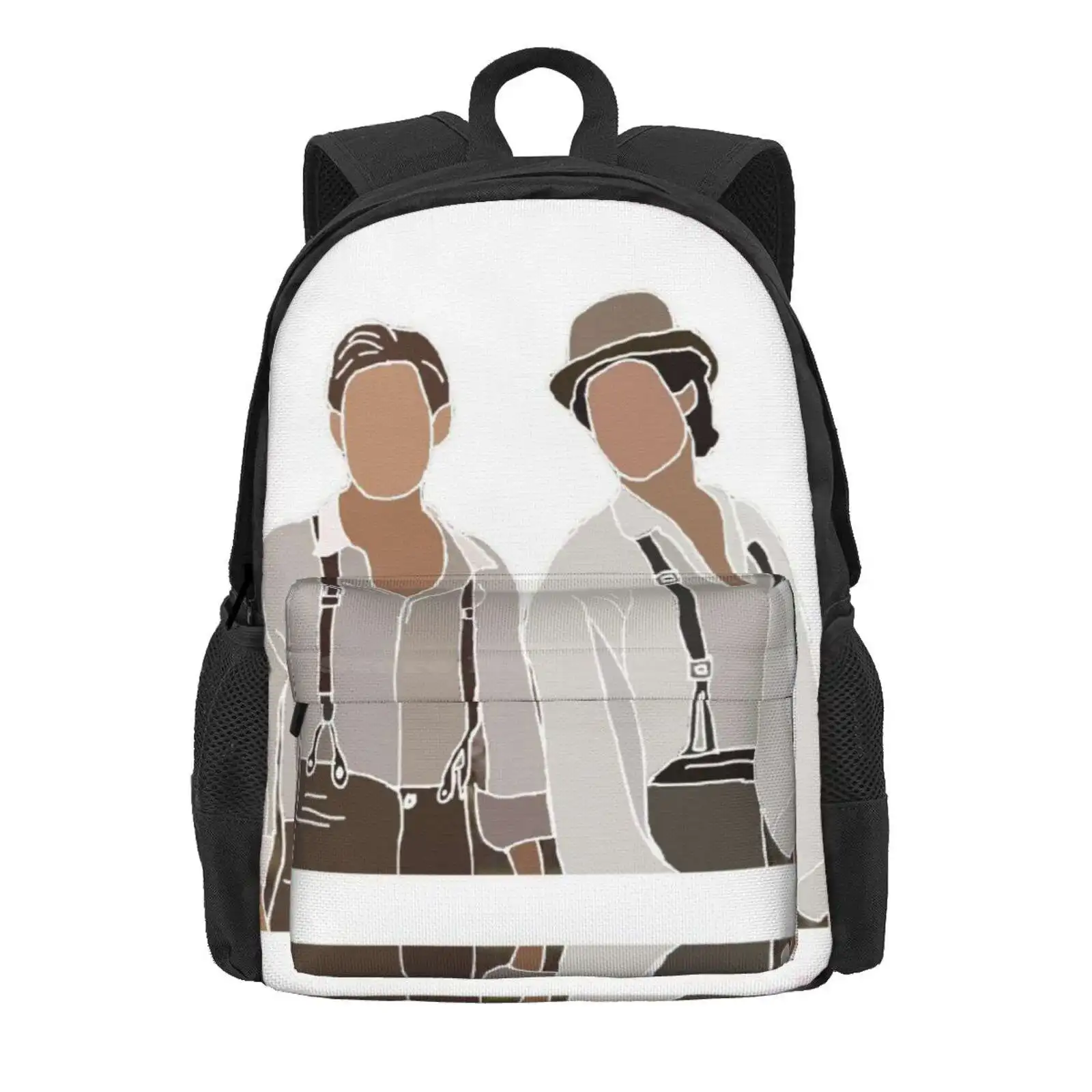 Damon And Stefan Salvatore Vampire Diaries Drawing Hot Sale Schoolbag Backpack Fashion Bags Stefan Salvatore Damon Salvatore