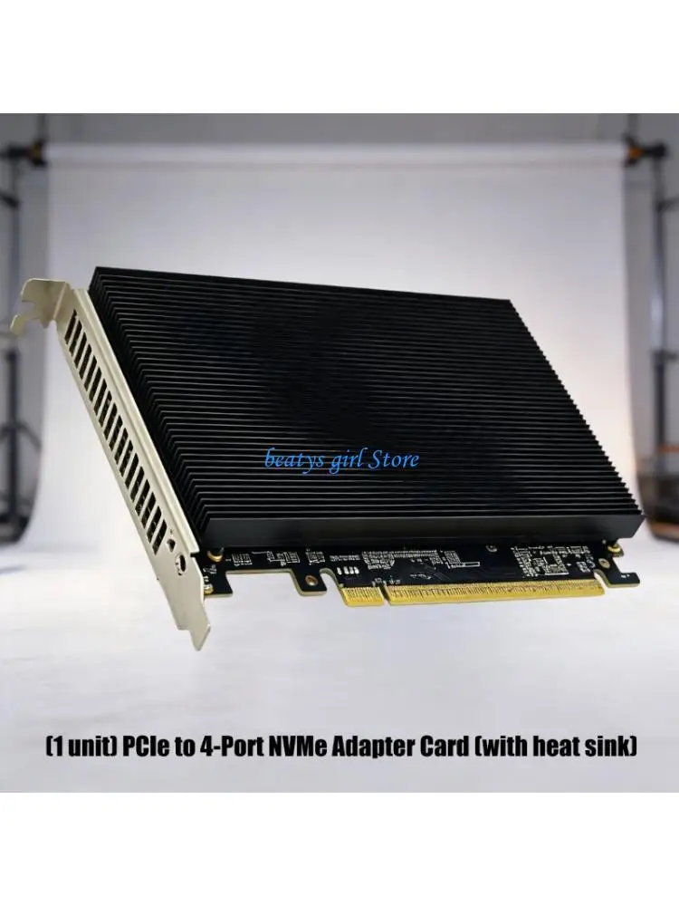 C7AB Fast Speed PCIe4.0 X16 To 4 M.2 NVMes SSDs Converters With Full Height Bracket for Gaming