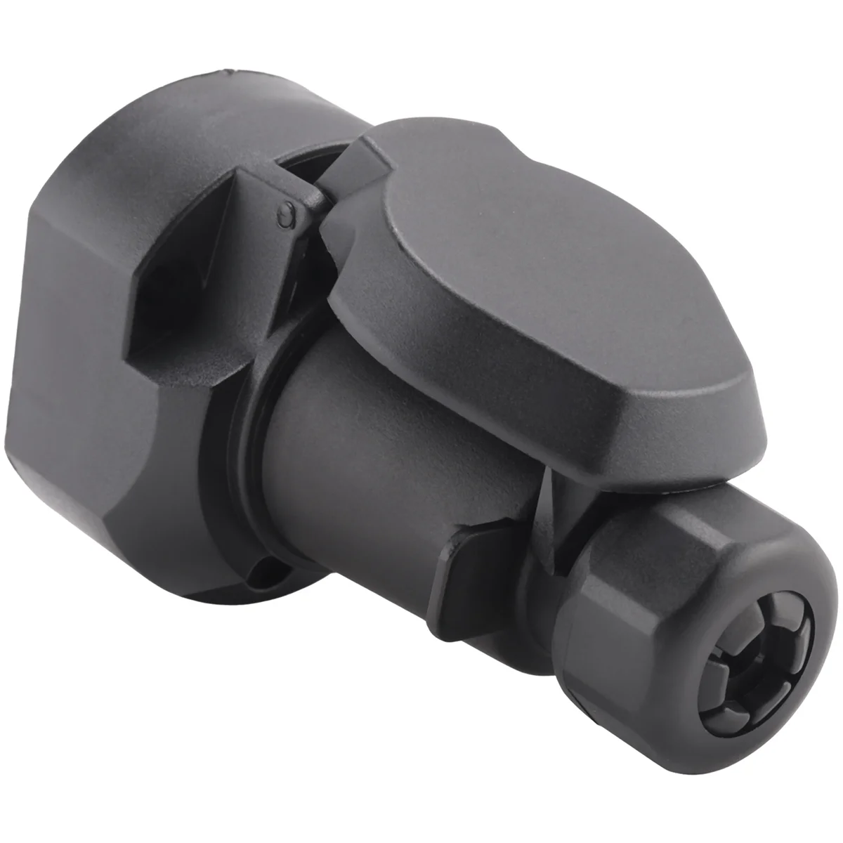 Presa per rimorchio europeo a 7 pin + adattatore per connettore barra di traino per auto RV camion barca roulotte adattatore di segnale di trasferimento 12V—L49A