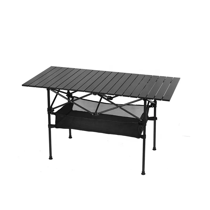 

Height adjustable japanese large delux colapsable aluminum pole folding table camping desk