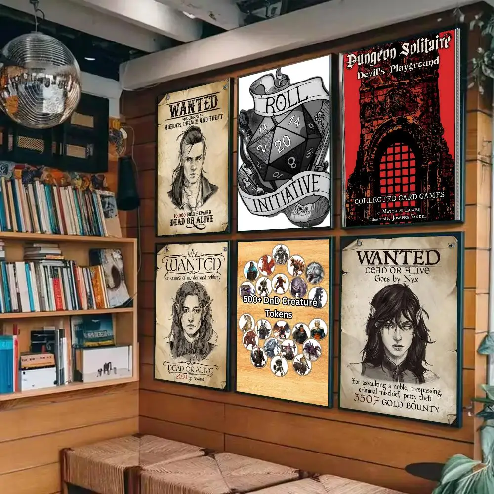 Reality Game D-Dungeon Rules Poster Sticky Painting Prints Wall Art Waterproof Home Living Bed Room Bar Cafe Aesthetic Decor