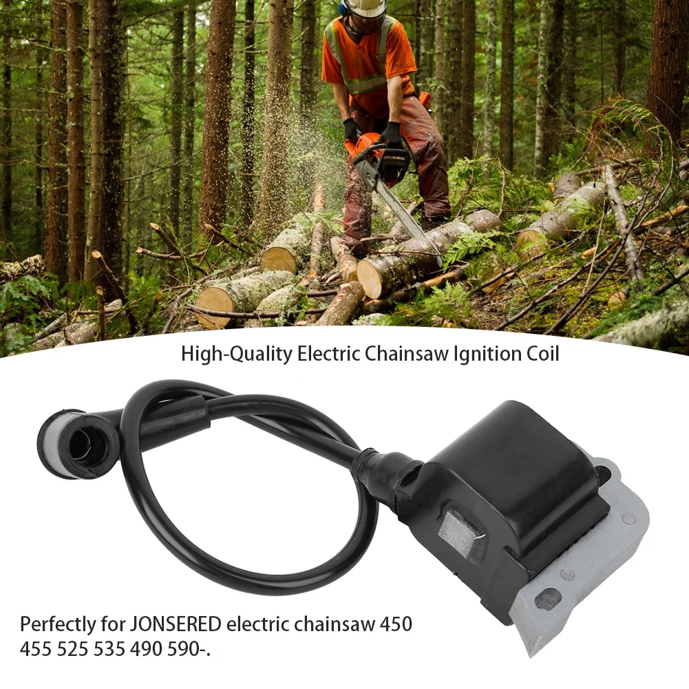 Electric Chainsaw Ignition Coil Kit Accessory for JONSERED 450 455 525 535 490 590‑ Electric Chainsaw Parts Ignition Coil