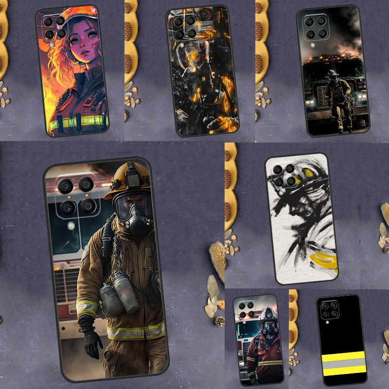 Firefighter Fire Love Case For Samsung Galaxy M13 M33 M53 M11 M21 M31 M51 M12 M22 M32 M52 M54 M14 M30s M20 Cover