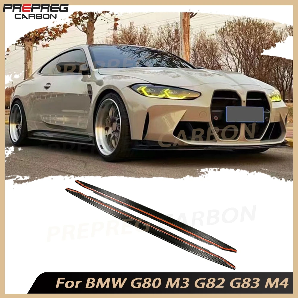 

Dry Carbon Fiber Diffuser Side Skirt Bumper Lip Splitter R Style Auto Tuning for BMW G80 M3 G82 G83 M4 2021-2024