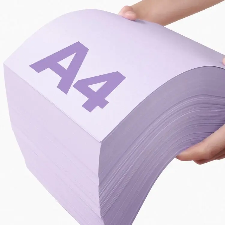 

Colorful Light Purple A4 Size Copy Printing Paper 75g