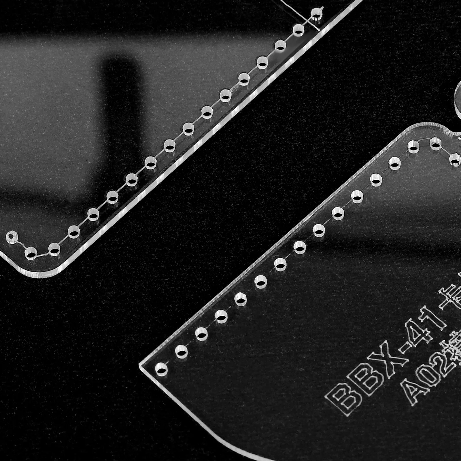 

2pcs Acrylic Templates Wallet Template For Diy Purse Stencils Multi-Function Reusable Patterns Template