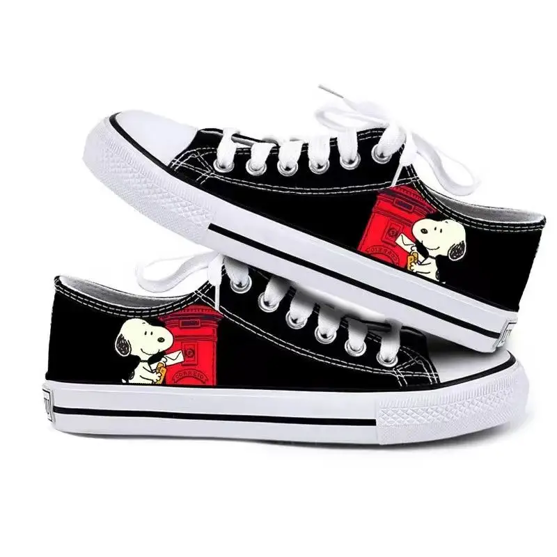 Snoopy Canvas Schoenen Cartoon Mannen Vrouw Lage Top Canvas Sneakers Adolescenten Casual Fashion Street Print Platte Gevulkaniseerde Schoenen Cadeau