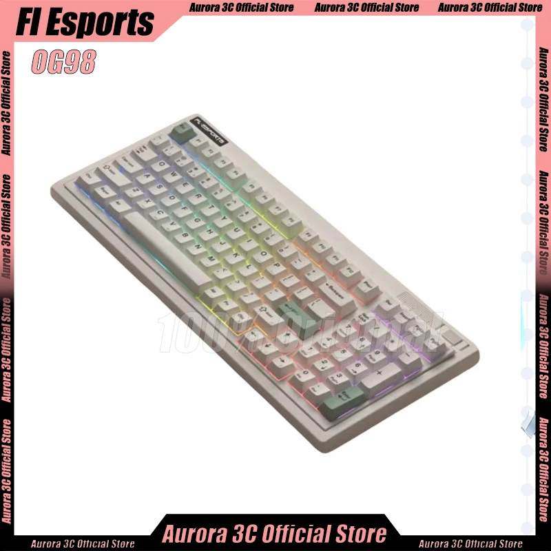 

Fl Esports OG98 Wireless Mechanical Gamer Keyboard 98keys 3mode Retro Hot-Swap Cherry Switch Office Gaming Accessory Keyboards