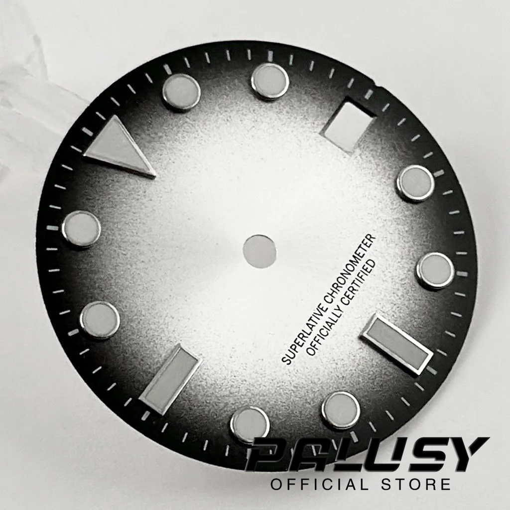 시계 다이얼 시계 액세서리, NH35 NH36 4R 7S 무브먼트용, 28.5mm 점진 변경, 싱글 캘린더 시계 페이스 수리 교체