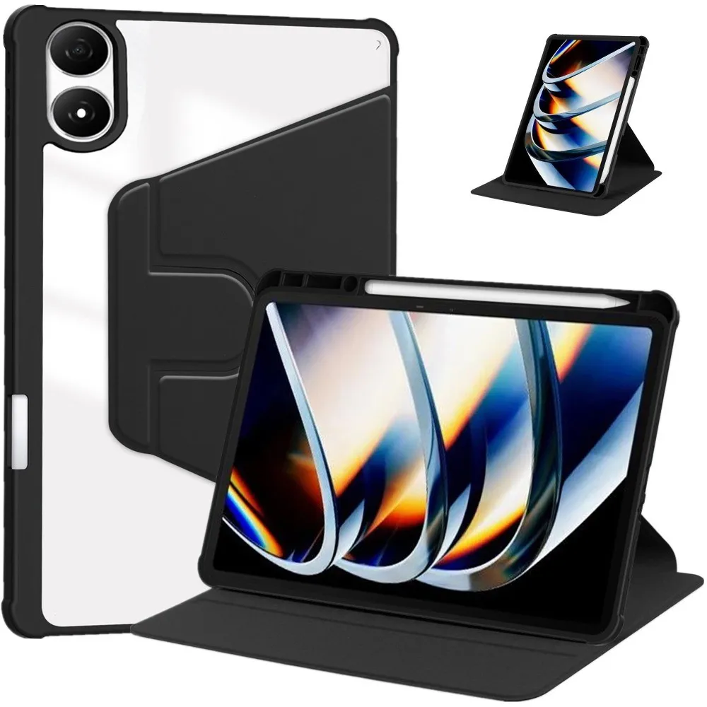 360 Rotating Acrylic Hard for Infinix XPad 20 2025 11 inch with Pencil Holder