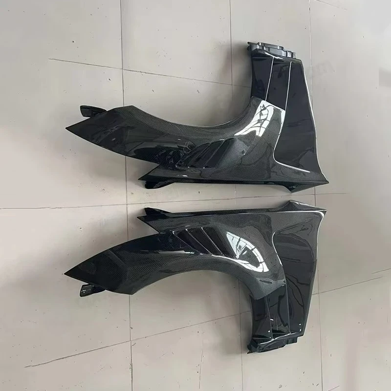 Customized Black Honeycomb Carbon Fiber Front Vented Bumper Fender for 370Z Z34 2010 Carbon Fenders Vent Bodykit Upgrade 5