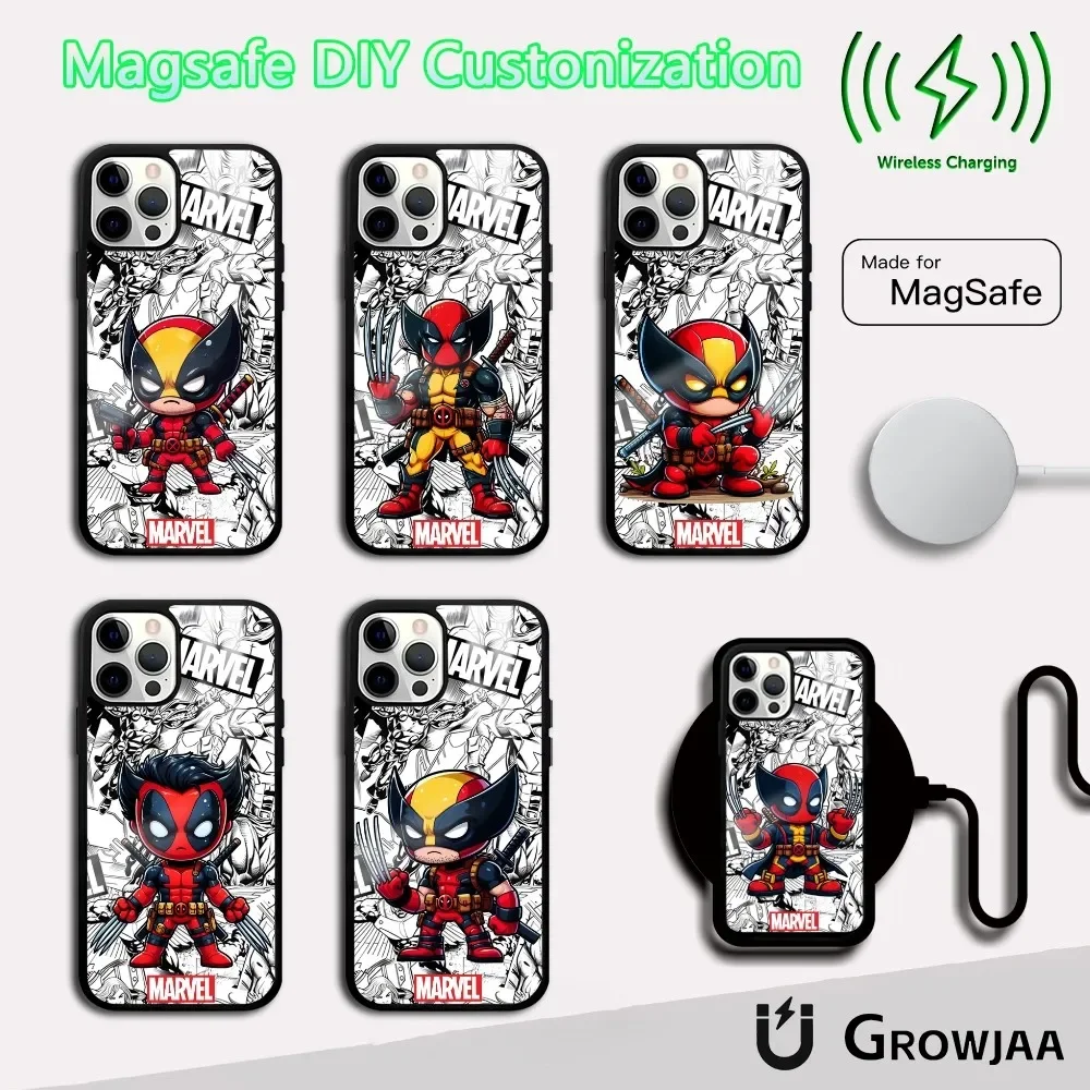 

Deadpool Dressed as Wolverine Phone Case For iPhone 16 15 14 13 12 11 Pro Max Plus Mini Magsafe Mirror Wireless Magnetic Cover