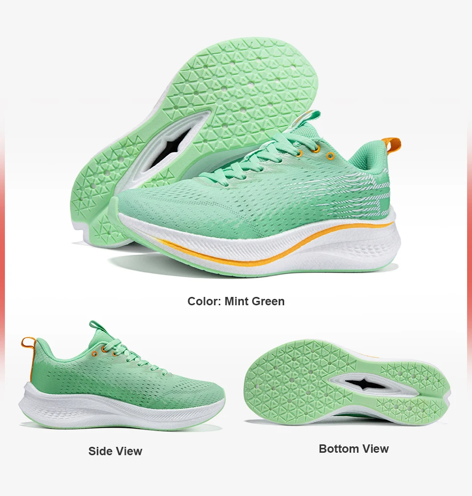 Baasploa Damen-Laufschuhe mit professioneller Carbonplatte, leichte, atmungsaktive Sportschuhe, bequeme Marathon-Sneaker für Damen – Detail 13