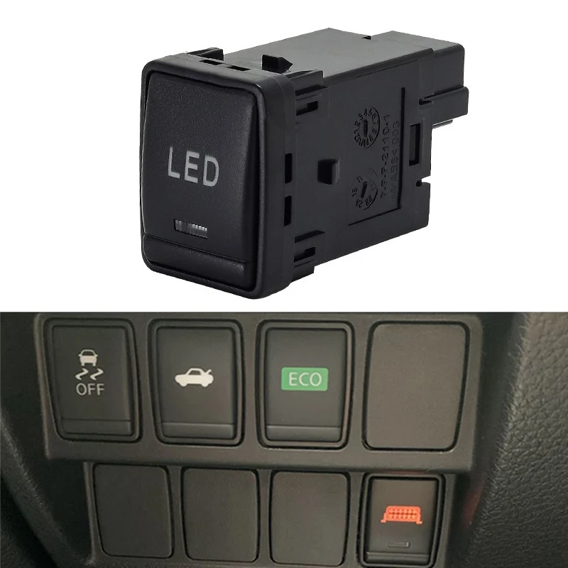 1PC Car LED Parking Radar Power Steering wheel heat Fog Light Switch Push Button For Nissan Navara Sylphy 12-19 X-TRAIL 14-20