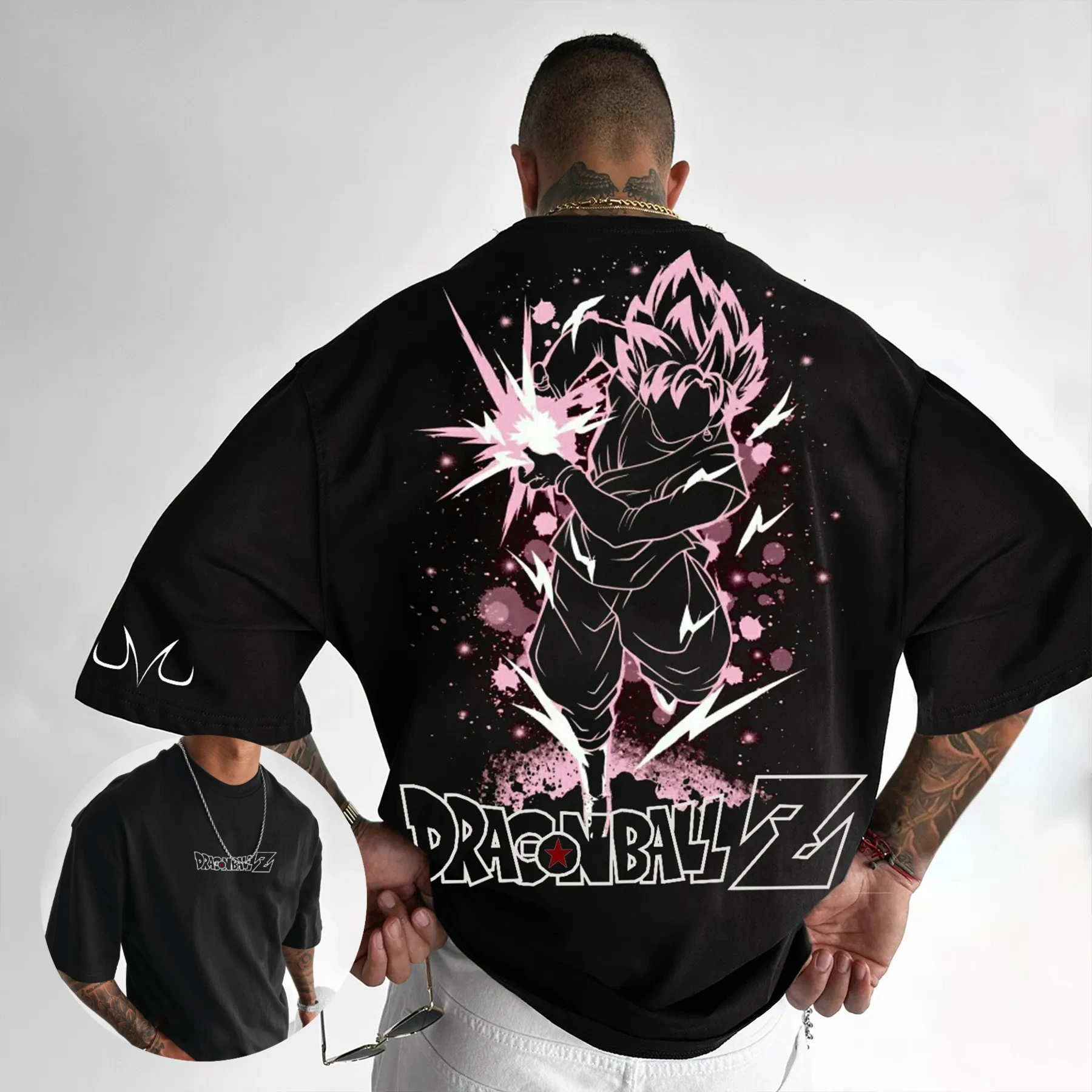 

Dragon Ball Japanese Anime Printed Men's Cotton T-Shirt Majin Buu Boys Harajuku Short Sleeve Kids Goku T-shirt Summer Clothing