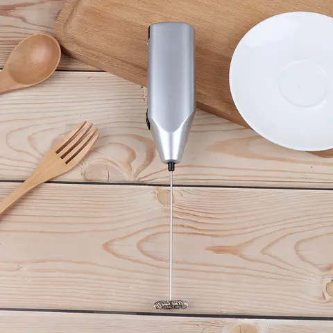 휴대용 우유 거품기 배터리 작동 폼 메이커, 전기 계란 비터, 거품기 스테인레스 스틸, 1PC