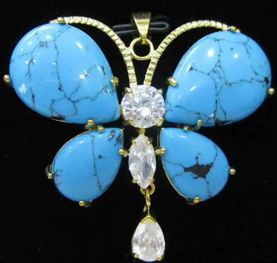 

pretty Jewellery inlaid crystal butterfly necklace/pendant