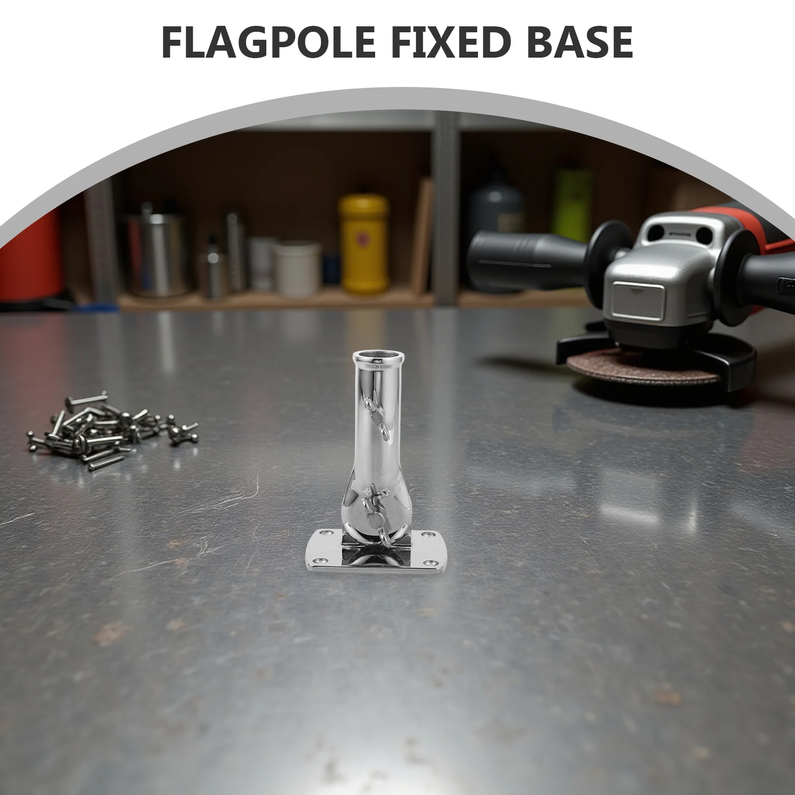 

Heavy Duty Stainless Steel Flag Pole Bracket 1 Inch Adjustable Mounting Bracket for Outside Deck Flagpole Holder