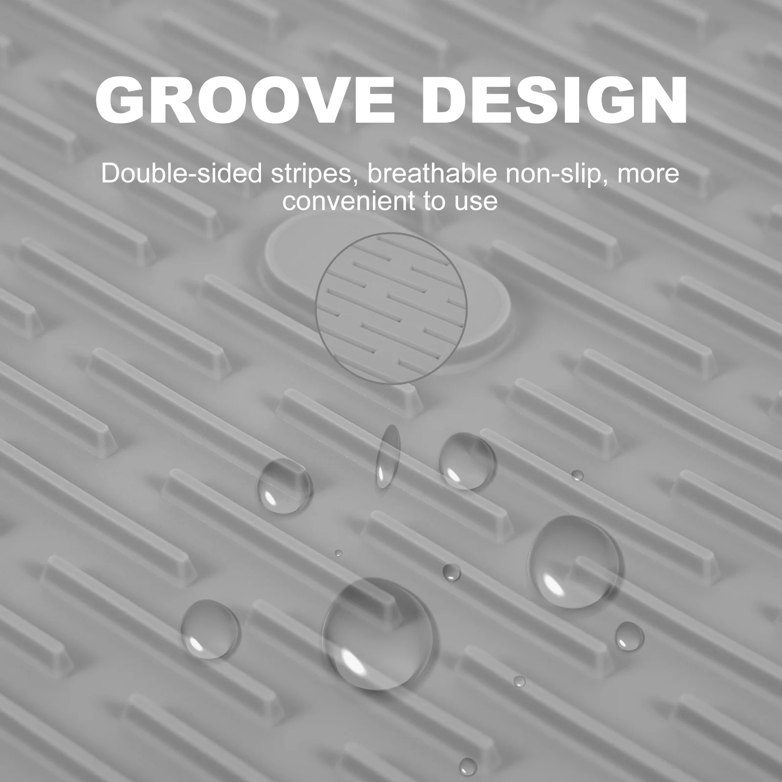 

Premium Silicone Dish Mat Non-Slip Heat Resistant Insulated Kitchen Drying Mat Sink Protector Countertop Drain Pad for Cups